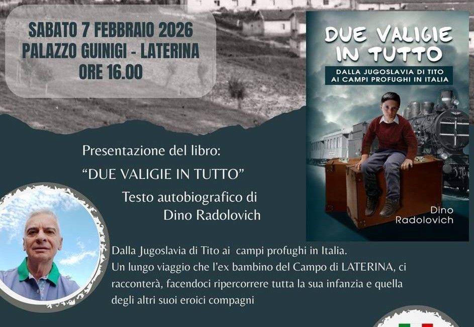 Grande partecipazione per Dino Radolovich durante la presentazione del libro  "Due valigie in tutto"