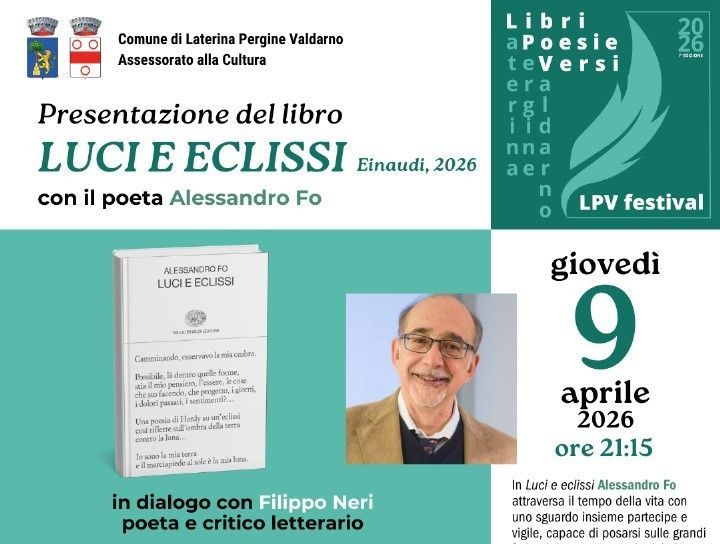 Presentazione del libro LUCI E ECLISSI Einaudi, 2026 con il poeta Alessandro Fo