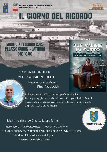 Grande partecipazione per Dino Radolovich durante la presentazione del libro  "Due valigie in tutto"