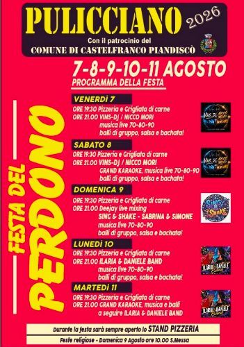Festa del Perdono a Pulicciano 2026