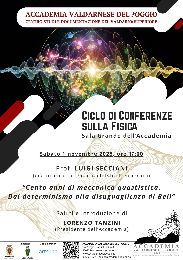 CENTO ANNI DI MECCANICA QUANTISTICA - CICLO DI  CONFERENZE SULLA FISICA